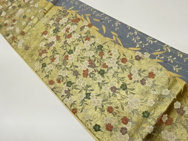 JAPANESE FUKURO OBI / KINSAI / WOVEN WEEPING SAKURA